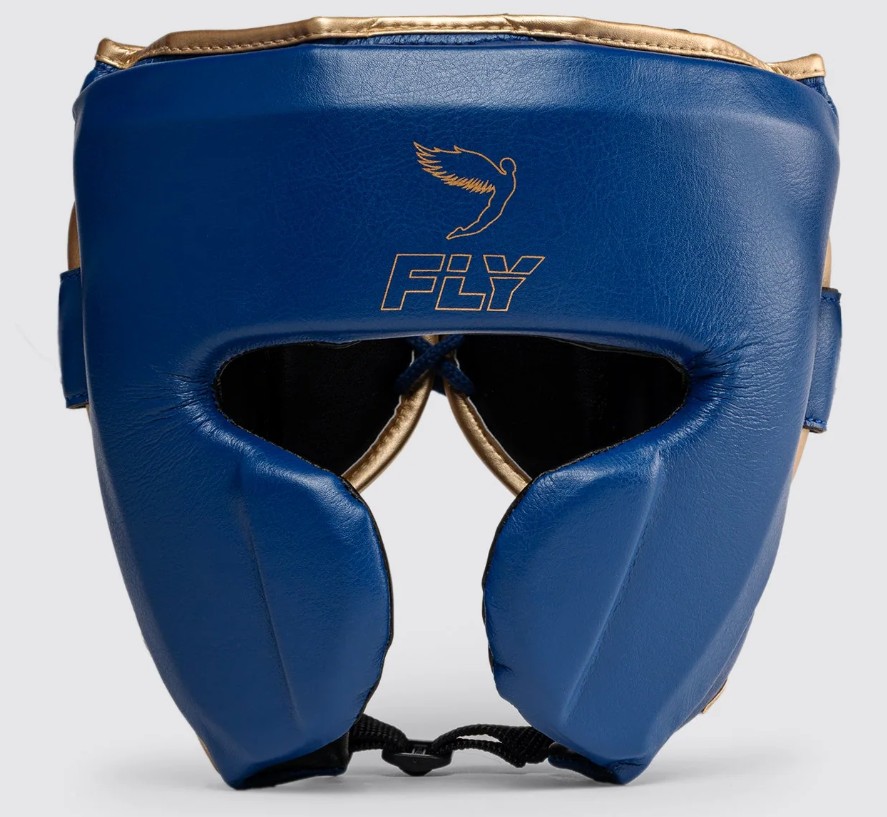 Fly Kopfschutz Knight X, Dunkelblau-Gold