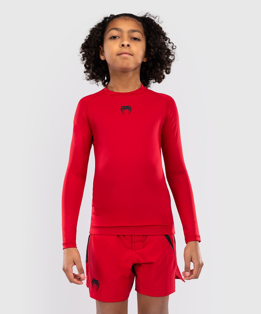 Venum Rash Guard Contender Kids, Rot
