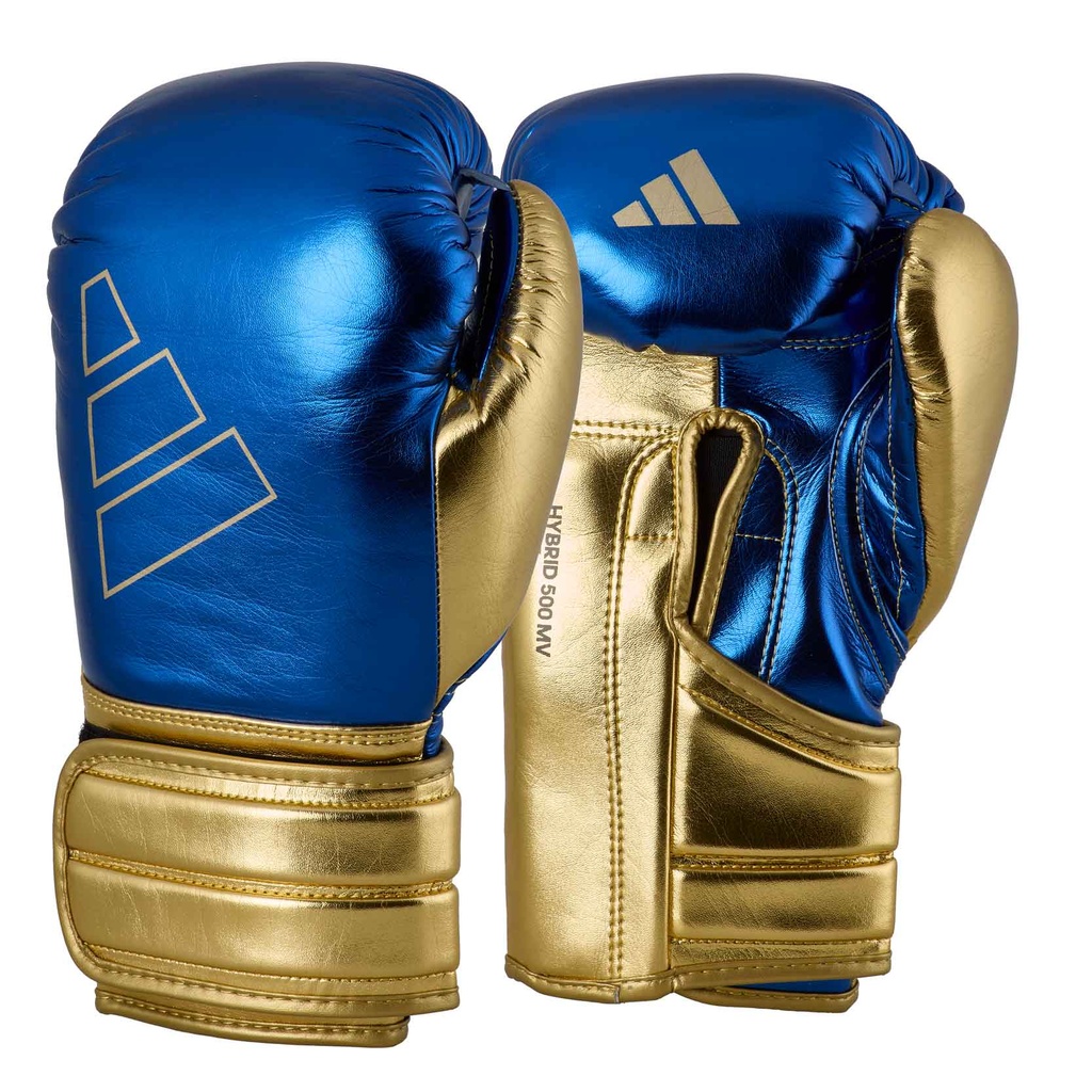 adidas Boxhandschuhe Hybrid 500, Blau-Gold