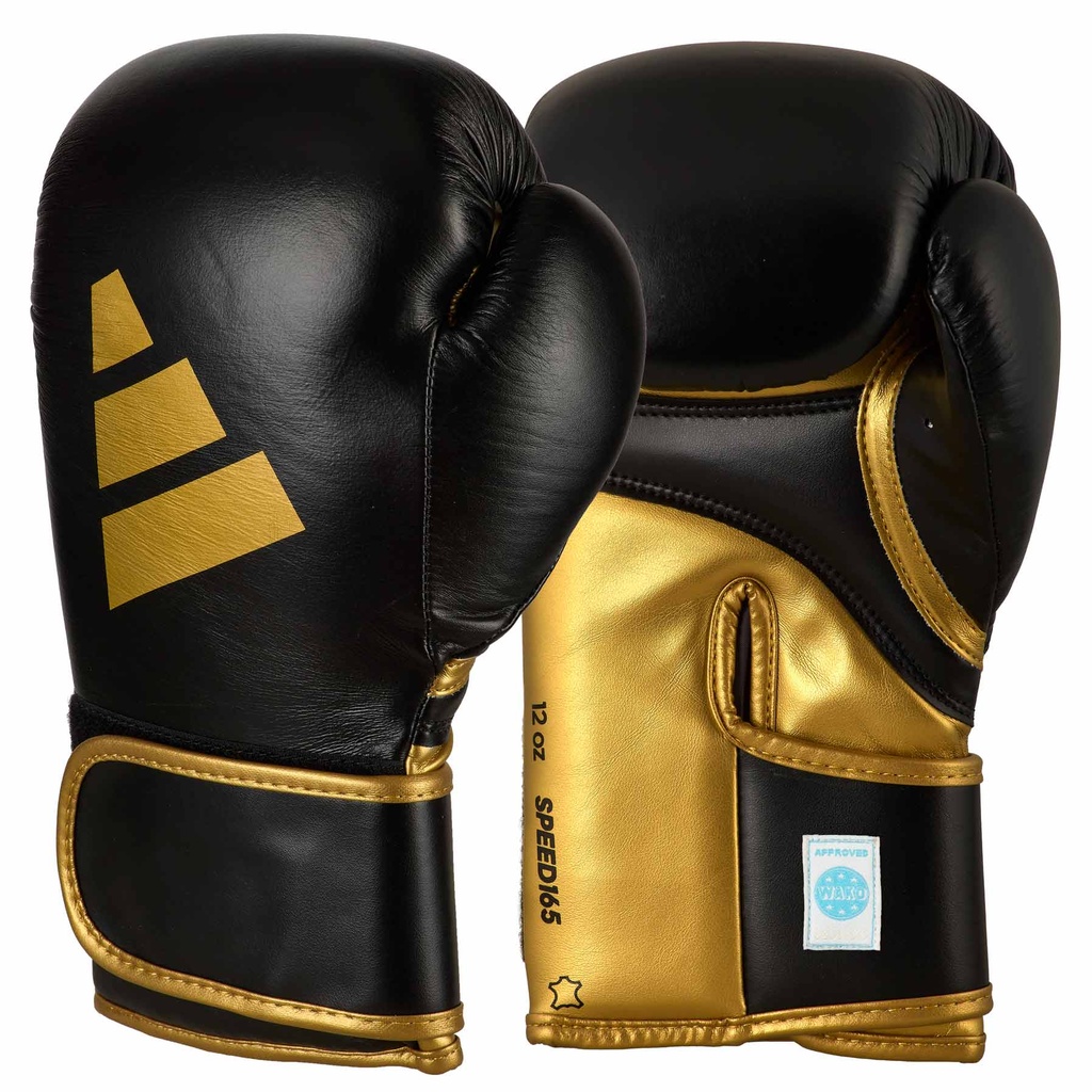 adidas Boxhandschuhe Speed 165, Schwarz-Gold