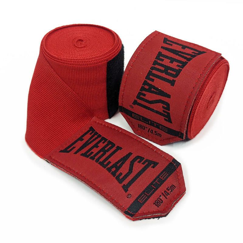 Everlast Boxbandagen Elite 4,5m Halbelastisch, Rot