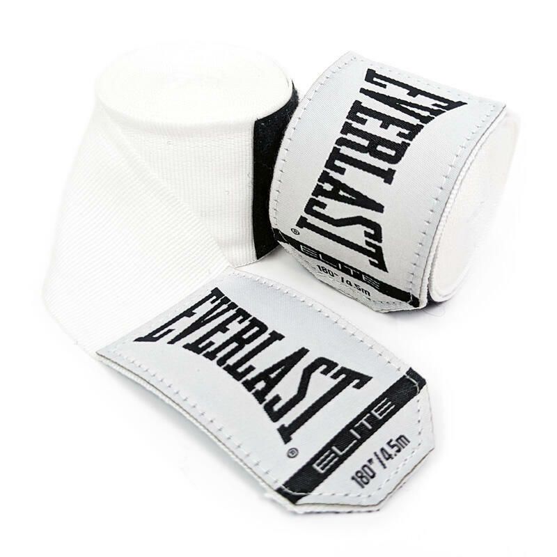 Everlast Boxbandagen Elite 4,5m Halbelastisch, Weiß