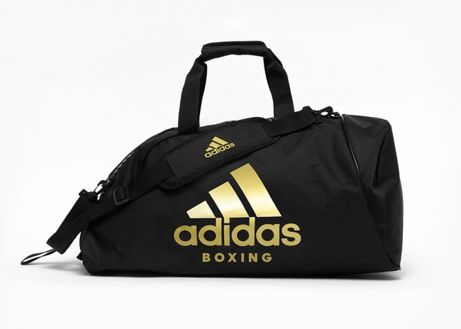 adidas Sporttasche 2in1 Boxing Polyester, Schwarz-Gold