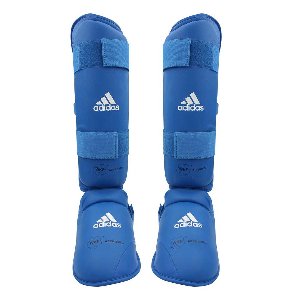 adidas Shin Guards Karate WKF, Blau