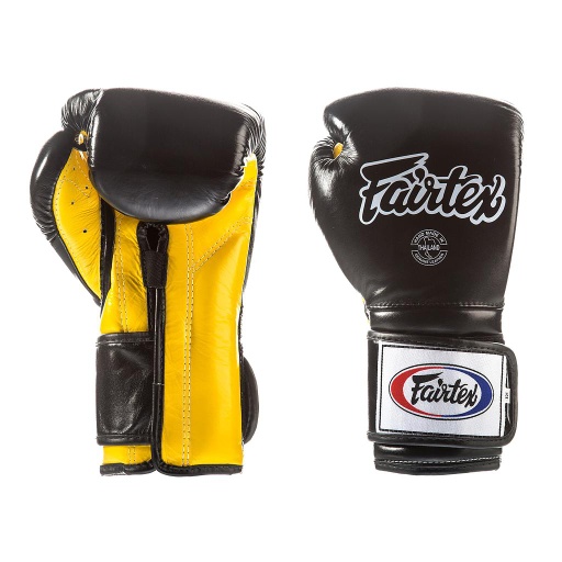 Fairtex Boxing Gloves BGV9 Mexican Style, Black-Yellow