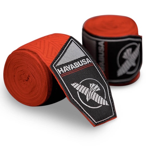 [HAYHWPS-R-RT] Hayabusa Boxbandagen Perfect Stretch Red Tribal 4,5m Halbelastisch, Rot