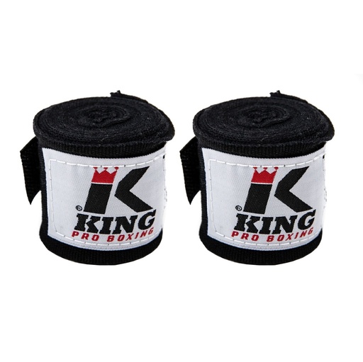 [KPB-BPC-S-4-5] King Pro Boxing Boxbandage 4,5m halbelastisch, Schwarz