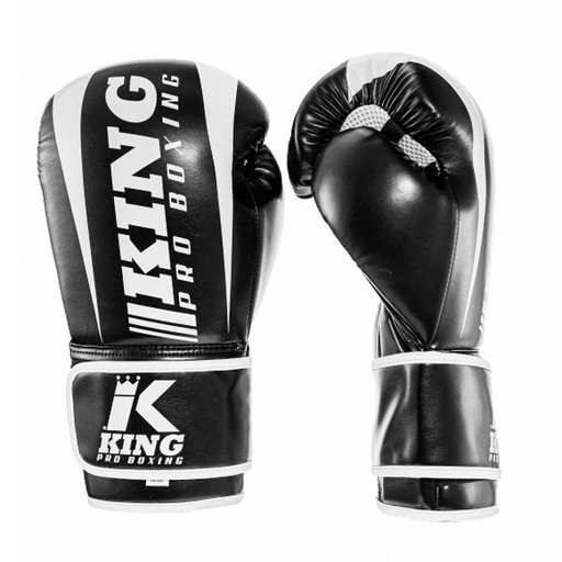 King Pro Boxing Boxing Gloves Revo, Black-White