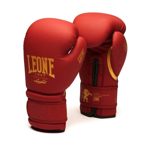 Leone Boxhandschuhe Edition Rot-Gold