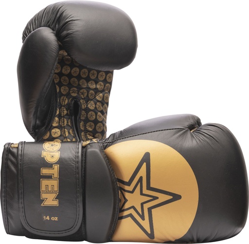 Top Ten Boxing Gloves Wrist Star, Black-Gold