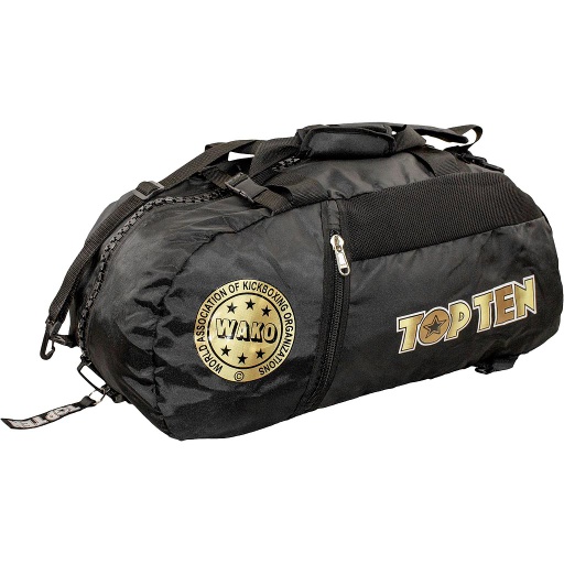 [8002-9205-S-S] Top Ten Sporttasche/Rucksack WAKO L, Schwarz-Gold