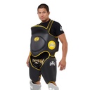 Top King Belly & Thigh Pads, Black-Yellow