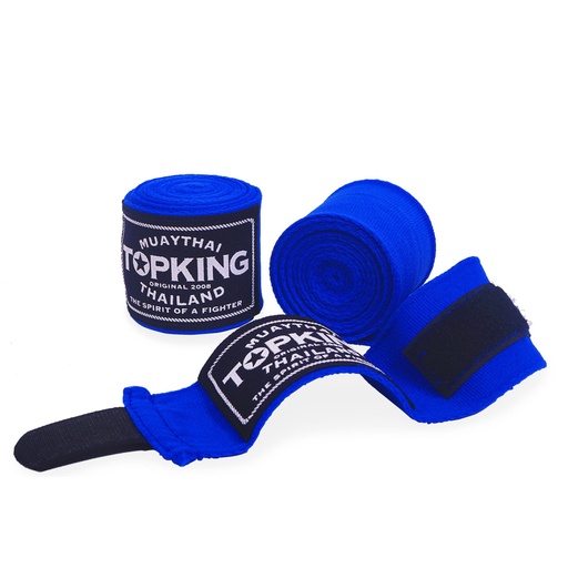 [TKHWR-01-B] Top King Boxbandagen 4,5m Halbelastisch, Blau