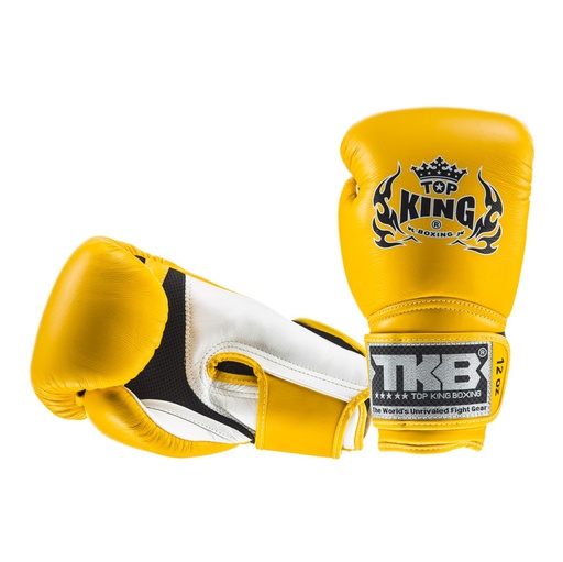 Top King Boxhandschuhe Super Air, Gelb-Weiß