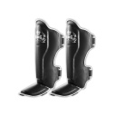 Top King Shin Guards Pro Leather, Black-White