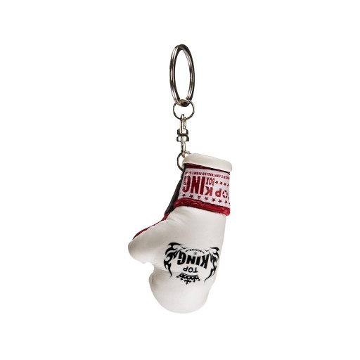 [TKKER-01-W-S] Top King Mini Boxing Glove Keyring, White