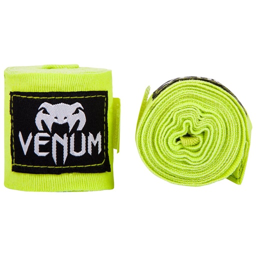 [EU-VENUM-0430-GR-250] Venum Boxbandagen 2,5m Halbelastisch, Neongelb