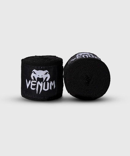[EU-VENUM-0429-Black-S-400] Venum Boxbandagen 4m Halbelastisch, Schwarz