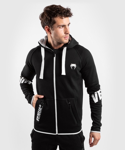 Venum Zip Hoodie Contender 3.0, Schwarz-Weiß