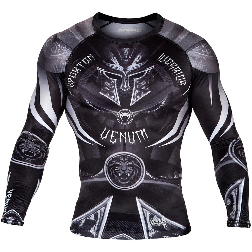 Venum Rash Guard Gladiator 3.0, Schwarz-Weiß