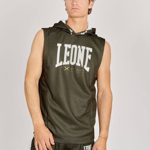 Leone Hoodie Logo Sleeveless, Green