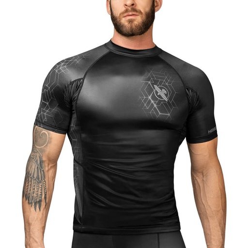 Hayabusa Rash Guard Geo, Schwarz-Grau