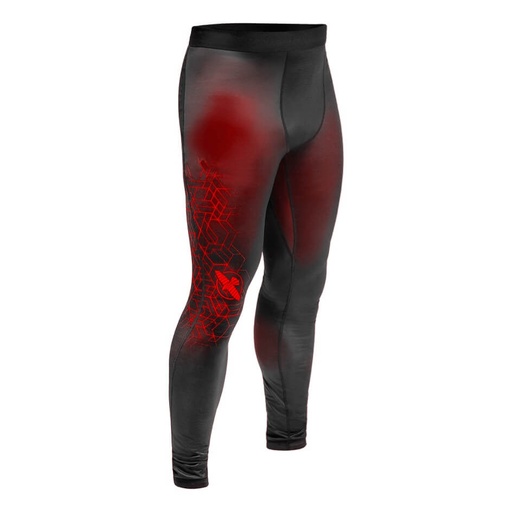 Hayabusa Compression Pants Geo, Black-Red