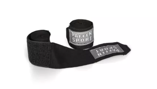 [250801000-S] Paffen Sport Boxbandagen Kids 1,5m Halbelastisch, Schwarz