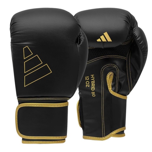 adidas Boxhandschuhe Hybrid 80, Schwarz-Gold