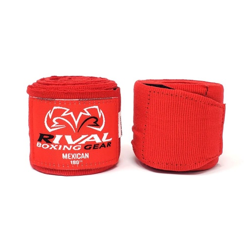 [RHWM-Red-180-R-4-5] Rival Boxbandagen Mexican 4,5m, Rot