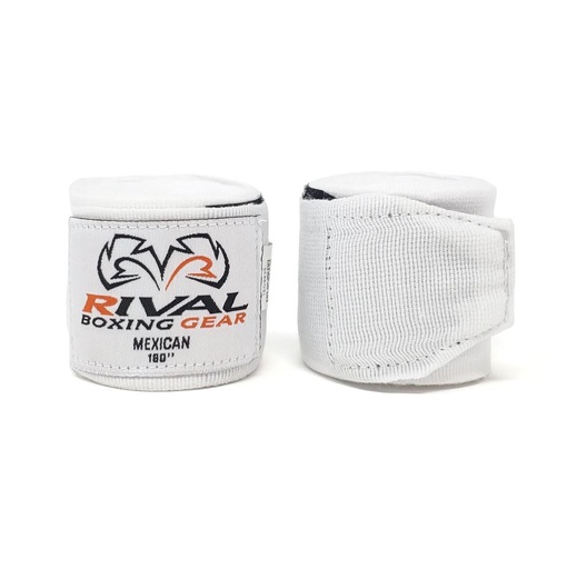 [RHWM-White-180-W-4-5] Rival Hand Wraps Mexican 4.5m, White