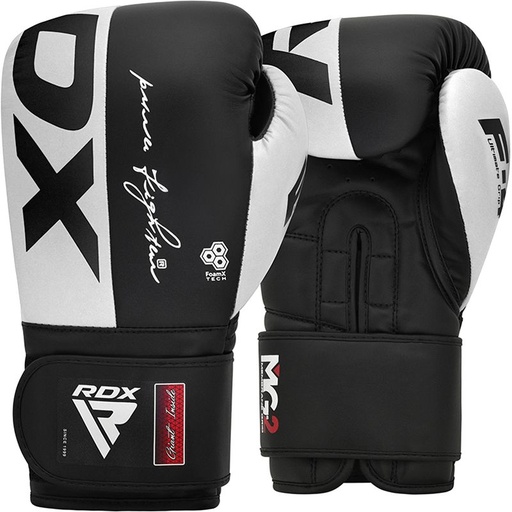 RDX Boxing Gloves F4, Black-White