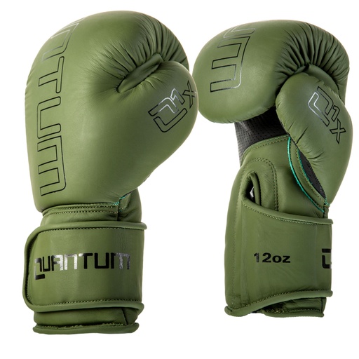 Quantum Boxing Gloves Q1X Leather, Green