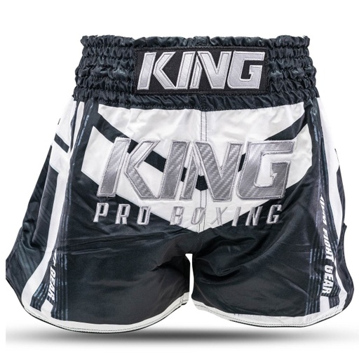 King Pro Boxing Muay Thai Shorts Endurance 4, Schwarz-Weiß