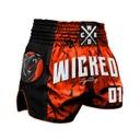 Wicked One Muay Thai Shorts Bad Bear, Rot-Schwarz