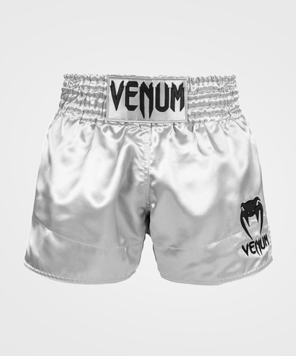 Venum Muay Thai Shorts Classic, Silber-Schwarz