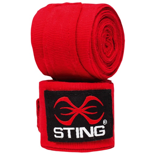 [STBBA-R-450] Sting Hand Wraps 4.5m Semi-Elastic, Red