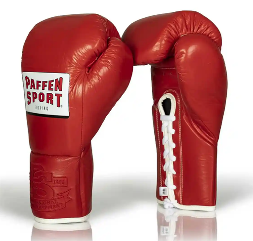 Paffen Sport Boxing Gloves Pro Classic Fight Laces, Red