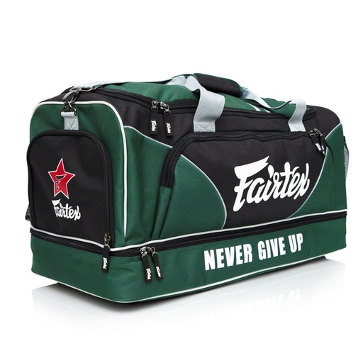 [BAG2-GR-S] Fairtex Gym Bag BAG2, Green-Black