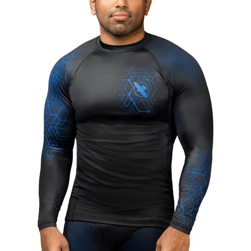 Hayabusa Rash Guard Geo, Black-Blue