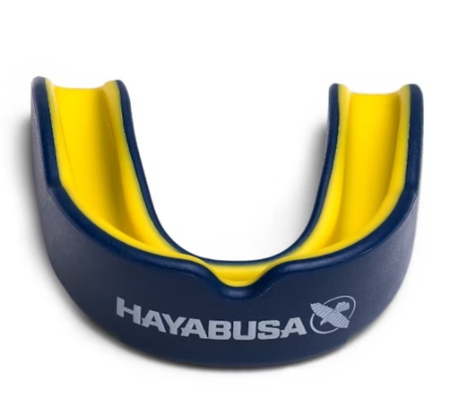 [HMG-BLYL-ADT-B-GE] Hayabusa Mouthguard Combat, Navy-Yellow