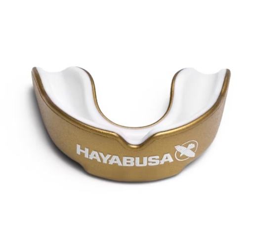 [HMG-GDWT-YTH-GO-W] Hayabusa Mouthguard Combat Youth, White-Gold