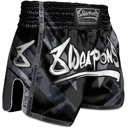 8Weapons Muay Thai Shorts Shift, Schwarz