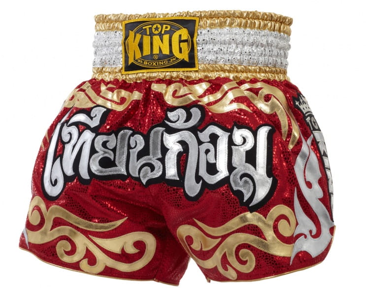 Top King Muay Thai Shorts TKTBS-068, Red