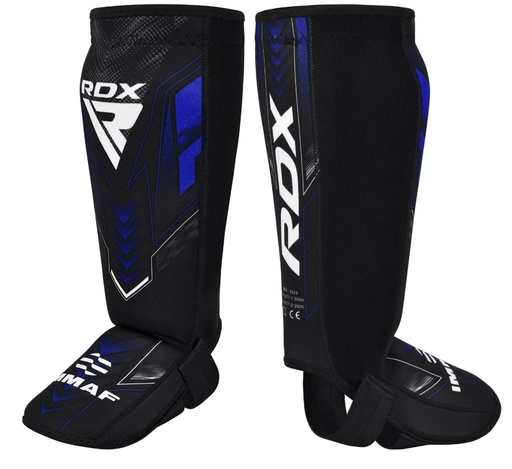 RDX Shin Guards IMMAF, Black-Blue