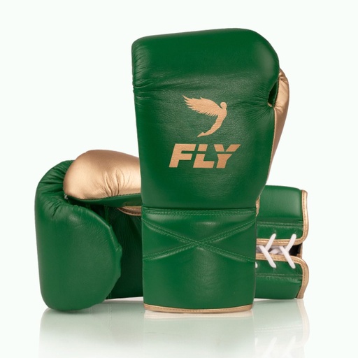 Fly Boxhandschuhe Superlace X, Grün-Gold