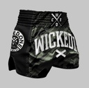 Wicked One Muay Thai Shorts Fury, Black-Khaki