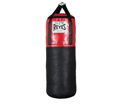 [E555-R-S-30] Cleto Reyes Boxsack Leder-Vinyl 100x35cm 30kg, Rot-Schwarz