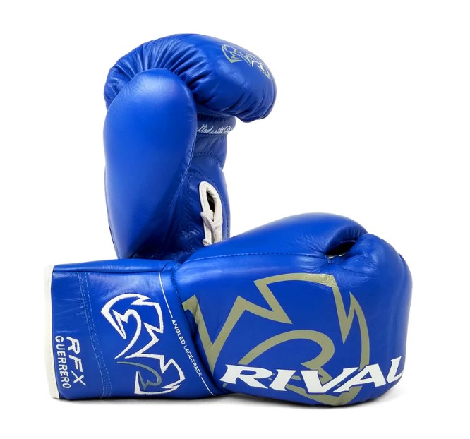 Rival Boxing Gloves RFX-Guerrero Pro Fight SF-H with Laces, Blue