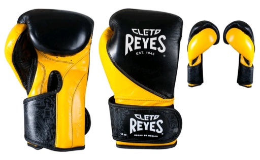 Cleto Reyes Boxing Gloves High Precision, Black-Yellow